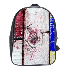 Abstract Art Of Grunge Wood School Bag (xl) by FunnyCow