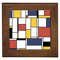 De Stijl Abstract Art Framed Tiles by FunnyCow