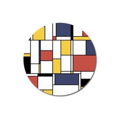 De Stijl Abstract Art Magnet 3  (round) by FunnyCow