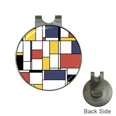 De Stijl Abstract Art Hat Clips With Golf Markers by FunnyCow