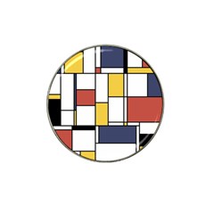 De Stijl Abstract Art Hat Clip Ball Marker