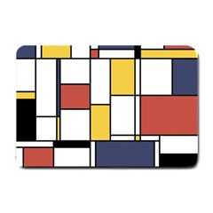 De Stijl Abstract Art Small Doormat  by FunnyCow