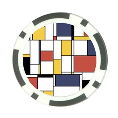 De Stijl Abstract Art Poker Chip Card Guard (10 Pack) by FunnyCow