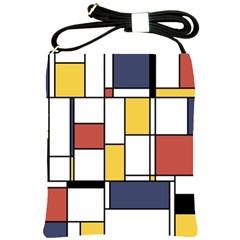 De Stijl Abstract Art Shoulder Sling Bags by FunnyCow