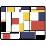 De Stijl Abstract Art Fleece Blanket (Large)  80 x60  Blanket Front