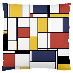 De Stijl Abstract Art Large Cushion Case (one Side) by FunnyCow