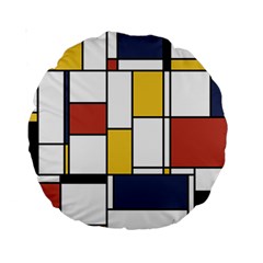 De Stijl Abstract Art Standard 15  Premium Round Cushions by FunnyCow