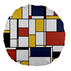 De Stijl Abstract Art Large 18  Premium Flano Round Cushions by FunnyCow