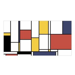 De Stijl Abstract Art Satin Shawl by FunnyCow