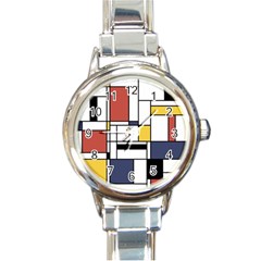 Abstract Art Of Avant Garde Round Italian Charm Watch by FunnyCow