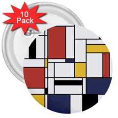 Abstract Art Of Avant Garde 3  Buttons (10 Pack)  by FunnyCow