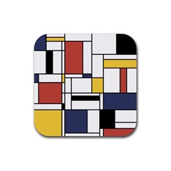 Abstract Art Of Avant Garde Rubber Coaster (square)  by FunnyCow