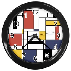 Abstract Art Of Avant Garde Wall Clock (black) by FunnyCow