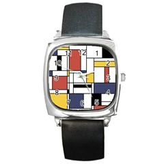 Abstract Art Of Avant Garde Square Metal Watch by FunnyCow