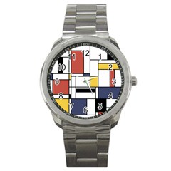 Abstract Art Of Avant Garde Sport Metal Watch by FunnyCow