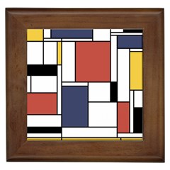 Neoplasticism Abstract Art Framed Tiles by FunnyCow