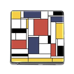 Neoplasticism Abstract Art Memory Card Reader (square 5 Slot) by FunnyCow