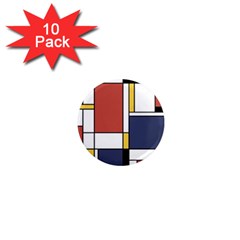 Abstract Art Of De Stijl 1  Mini Magnet (10 Pack)  by FunnyCow