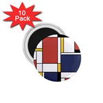 Abstract Art Of De Stijl 1.75  Magnets (10 pack)  Front