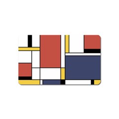 Abstract Art Of De Stijl Magnet (name Card) by FunnyCow