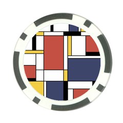 Abstract Art Of De Stijl Poker Chip Card Guard by FunnyCow