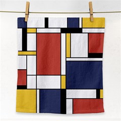 Abstract Art Of De Stijl Face Towel by FunnyCow