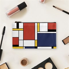 Abstract Art Of De Stijl Cosmetic Bag (small) by FunnyCow