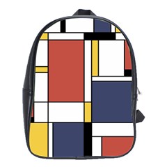 Abstract Art Of De Stijl School Bag (large) by FunnyCow