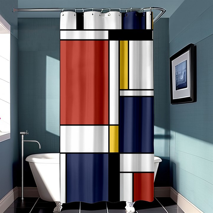 Abstract Art Of De Stijl Shower Curtain 36  x 72  (Stall) 