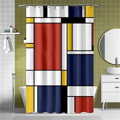 Abstract Art Of De Stijl Shower Curtain 48  X 72  (small)  by FunnyCow