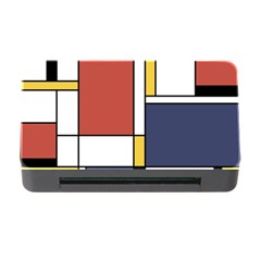 Abstract Art Of De Stijl Memory Card Reader With Cf by FunnyCow