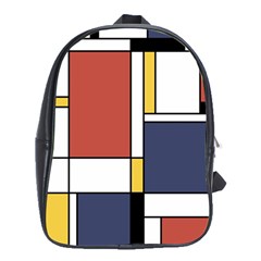 Abstract Art Of De Stijl School Bag (xl) by FunnyCow