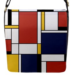 Abstract Art Of De Stijl Flap Messenger Bag (s) by FunnyCow