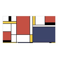 Abstract Art Of De Stijl Satin Shawl by FunnyCow