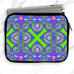 Purple Green Shapes                                  Apple Ipad 2/3/4 Protective Soft Case by LalyLauraFLM