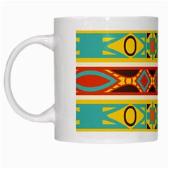 Ovals rhombus and squares                                          White Mug