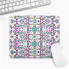 Colorful Modern Floral Baroque Pattern 7500 Large Mousepads by dflcprints