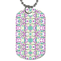 Colorful Modern Floral Baroque Pattern 7500 Dog Tag (one Side) by dflcprints