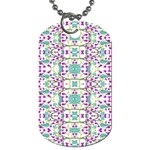 Colorful Modern Floral Baroque Pattern 7500 Dog Tag (One Side) Front