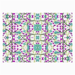 Colorful Modern Floral Baroque Pattern 7500 Large Glasses Cloth by dflcprints