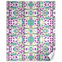 Colorful Modern Floral Baroque Pattern 7500 Canvas 11  X 14   by dflcprints