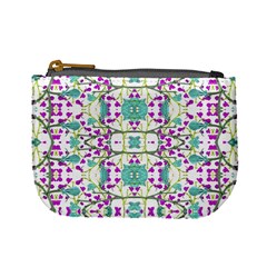 Colorful Modern Floral Baroque Pattern 7500 Mini Coin Purses by dflcprints