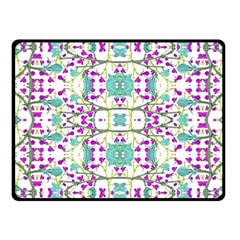 Colorful Modern Floral Baroque Pattern 7500 Fleece Blanket (small) by dflcprints