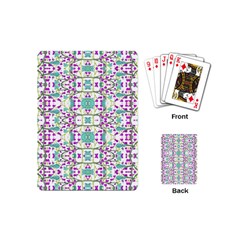 Colorful Modern Floral Baroque Pattern 7500 Playing Cards (mini) 