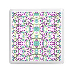 Colorful Modern Floral Baroque Pattern 7500 Memory Card Reader (square) by dflcprints