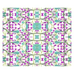 Colorful Modern Floral Baroque Pattern 7500 Double Sided Flano Blanket (small)  by dflcprints