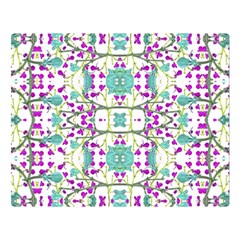 Colorful Modern Floral Baroque Pattern 7500 Double Sided Flano Blanket (large)  by dflcprints