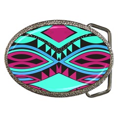 Ovals And Rhombus                                          Belt Buckle by LalyLauraFLM