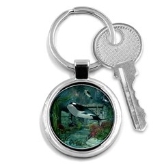 Wonderful Orca In Deep Underwater World Key Chains (round)  by FantasyWorld7