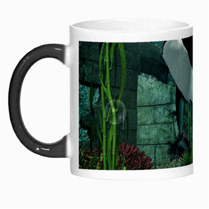 Wonderful Orca In Deep Underwater World Morph Mugs